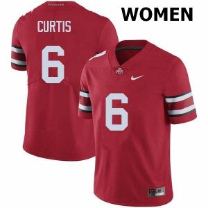 Women's Ohio State Buckeyes #6 Kory Curtis Red Nike NCAA College Football Jersey Copuon EQE2444YE